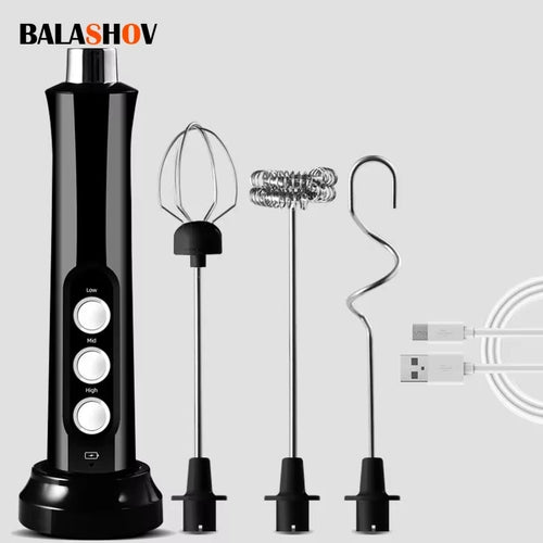3 in 1 Wireless Handheld Electric Milk Frother Machine 