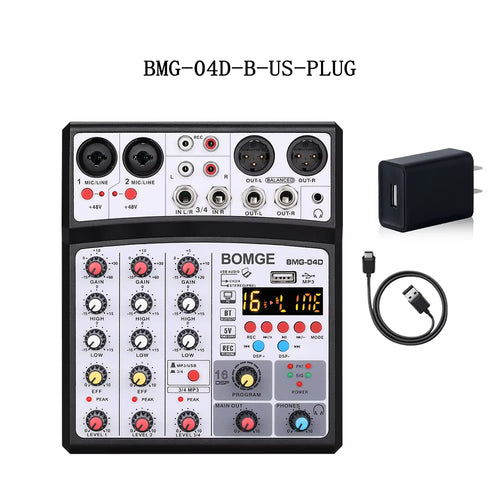 4 Channels Audio Sound Mixer 